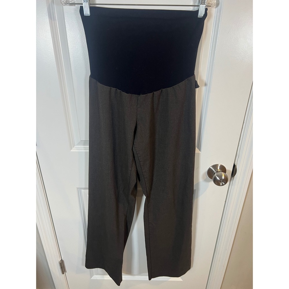 Motherhood‎ Maternity Women Dress Pants Full Belly Panel Brown Small